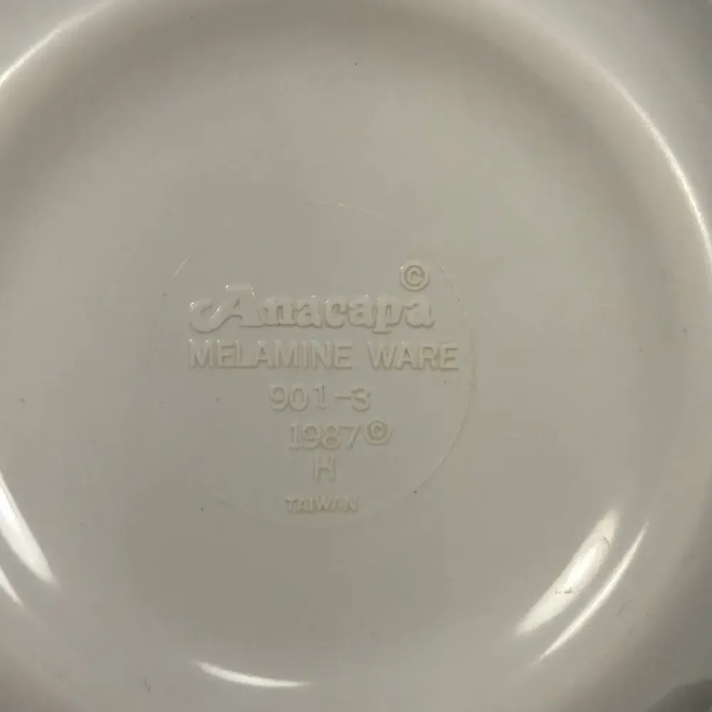 Anacapa Teddy Bear Band Vintage 1987 Melamine Kids Dish Set 3 Platter Tray Bowl